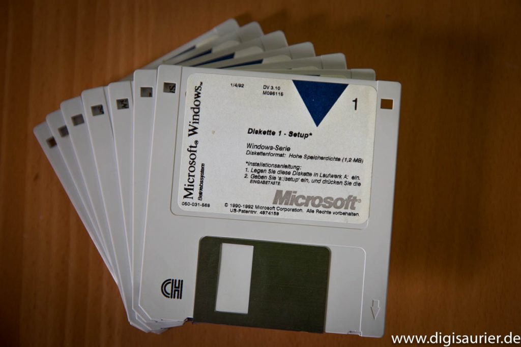 Der Diskettensatz von Windows 3.1